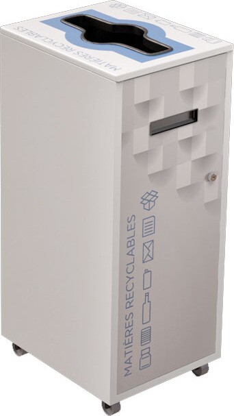 LOUNGE Poubelle de recyclage 87L #NILO87P8MRBLA LOUNGE Poubelle de recyclage 87L #NILO87P8MRBLA