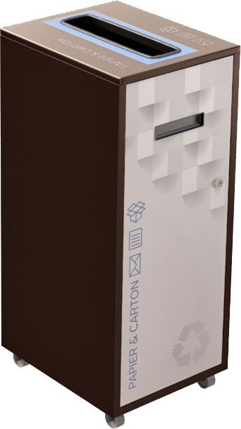 LOUNGE Poubelle de recyclage 87L #NILO87P8PCBRU LOUNGE Poubelle de recyclage 87L #NILO87P8PCBRU
