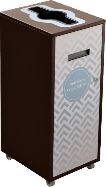 LOUNGE Poubelle de recyclage 120L #NILO120P7MRBRU LOUNGE Poubelle de recyclage 120L #NILO120P7MRBRU