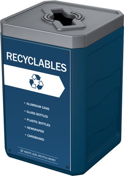 OUTLAW Poubelle pour le recyclage mixte 50 gal #BU208394FR0