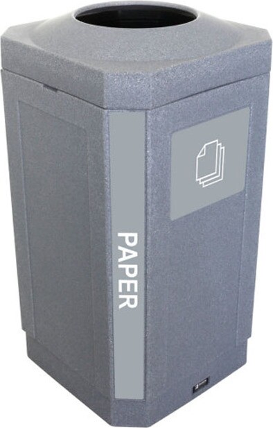 OCTO Poubelle pour le recyclage du papier 32 gal #BU104457000 OCTO Poubelle pour le recyclage du papier 32 gal #BU104457000