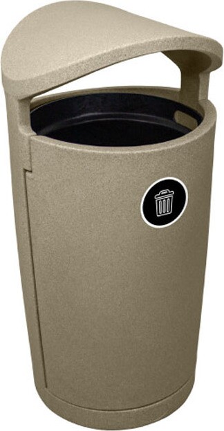 EURO Poubelle extérieure avec couvercle 36 gal #BU104827000
