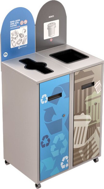 MULTIPLUS Îlot de recyclage double 58L #NIMU5802P4BLA MULTIPLUS Îlot de recyclage double 58L #NIMU5802P4BLA