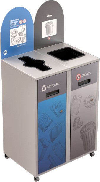 MULTIPLUS Îlot de recyclage double 58L #NIMU5802P6BLA MULTIPLUS Îlot de recyclage double 58L #NIMU5802P6BLA