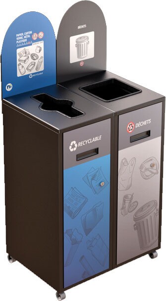 MULTIPLUS Îlot de recyclage double 58L #NIMU5802P6NOI MULTIPLUS Îlot de recyclage double 58L #NIMU5802P6NOI
