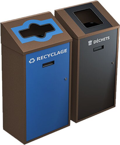 TRANSIT Double Wall Mounted Recycling Station 58L #NITR5802MUBRU TRANSIT Double Wall Mounted Recycling Station 58L #NITR5802MUBRU