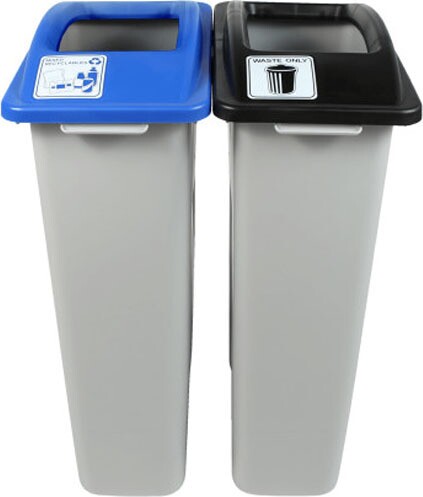 WASTE WATCHER Poubelles de recyclage mixte 46 gal #BU126628000