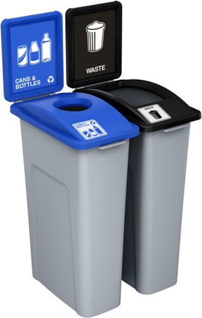 WASTE WATCHER Recyclage des canettes et bouteilles avec panneau 46 gal #BU202777000