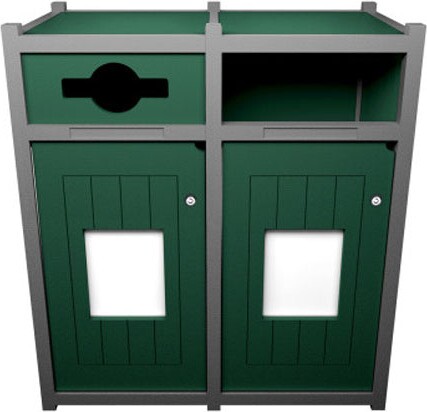 VISION Mixed Recycling Station with Lock 64 Gal #BU149768000