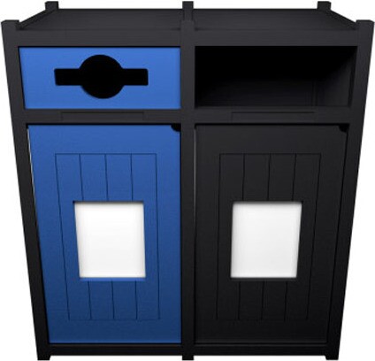 VISION Îlot de recyclage mixte avec panneau 64 gal #BU167772000 VISION Îlot de recyclage mixte avec panneau 64 gal #BU167772000