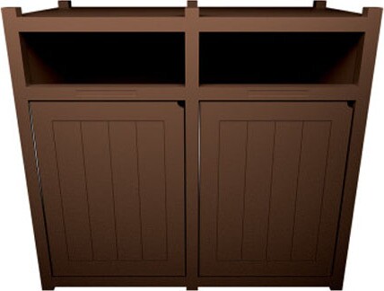 VISION Brown Mixed Recycling Station 90 Gal #BU105301000 VISION Brown Mixed Recycling Station 90 Gal #BU105301000