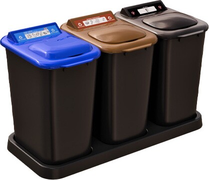 MOBILIA Îlot de récupération du recyclage à 3 voies 26L #NIMO263P400