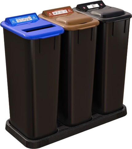 MOBILIA Îlot de récupération du recyclage à 3 voies 58L #NIMO58030P4 MOBILIA Îlot de récupération du recyclage à 3 voies 58L #NIMO58030P4