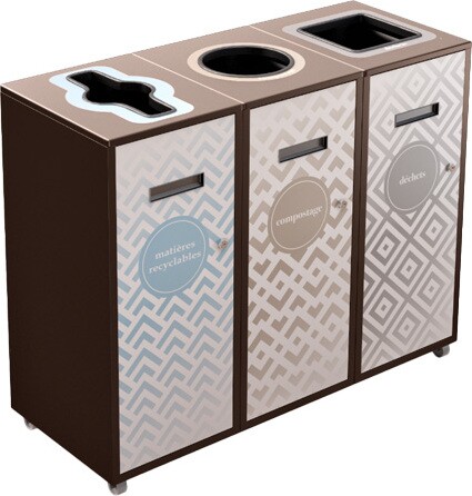 LOUNGE 3-Streams Recycling Station 87L #NILO8703BRU LOUNGE 3-Streams Recycling Station 87L #NILO8703BRU
