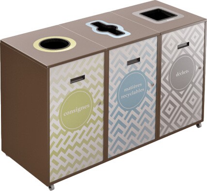LOUNGE 3 Streams Recycling Station 120L #NILO1203BRU LOUNGE 3 Streams Recycling Station 120L #NILO1203BRU