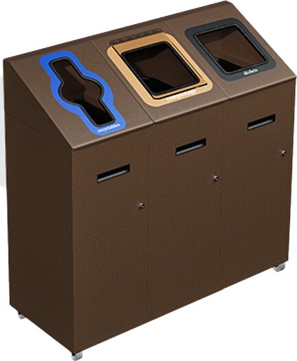 TRANSIT 3-Streams Recycling Station 87L #NITR8703BRU TRANSIT 3-Streams Recycling Station 87L #NITR8703BRU