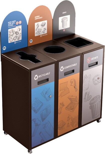 MULTIPLUS 3-Stream Recycling Station 87L #NIMU8703P6BRU MULTIPLUS 3-Stream Recycling Station 87L #NIMU8703P6BRU