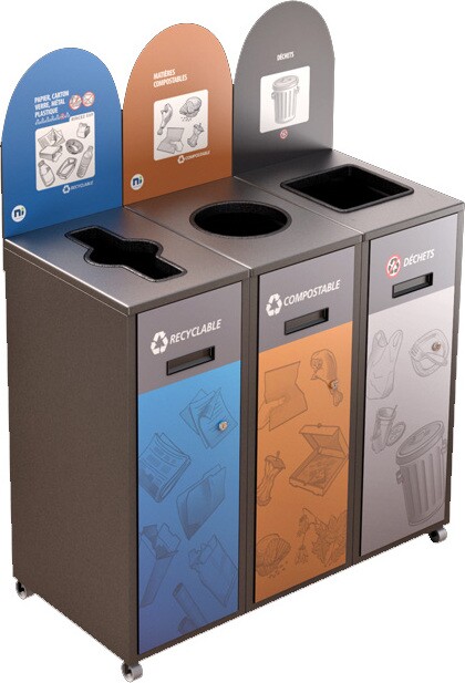 MULTIPLUS 3-Stream Recycling Station 87L #NIMU8703P6GRI MULTIPLUS 3-Stream Recycling Station 87L #NIMU8703P6GRI