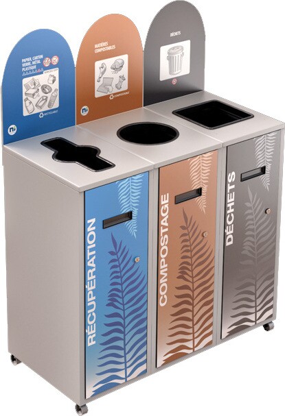 MULTIPLUS Îlot de récupération à 3 voies 120L #NIMU12003P3BLA MULTIPLUS Îlot de récupération à 3 voies 120L #NIMU12003P3BLA