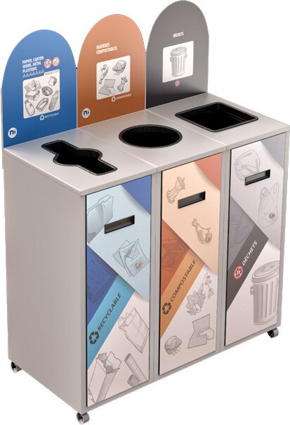 MULTIPLUS Îlot de récupération à 3 voies 120L #NIMU12003P5BLA MULTIPLUS Îlot de récupération à 3 voies 120L #NIMU12003P5BLA
