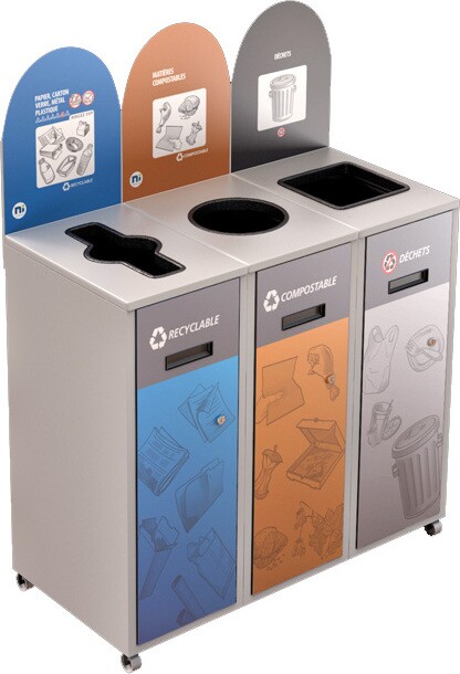 MULTIPLUS Îlot de récupération à 3 voies 120L #NIMU12003P6BLA MULTIPLUS Îlot de récupération à 3 voies 120L #NIMU12003P6BLA