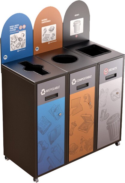 MULTIPLUS Îlot de récupération à 3 voies 120L #NIMU12003P6NOI
