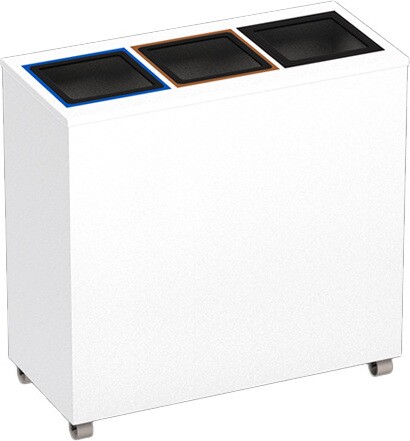 SHACK 3-Stream Customizable Recycling Station 58L #NISH5803BLA