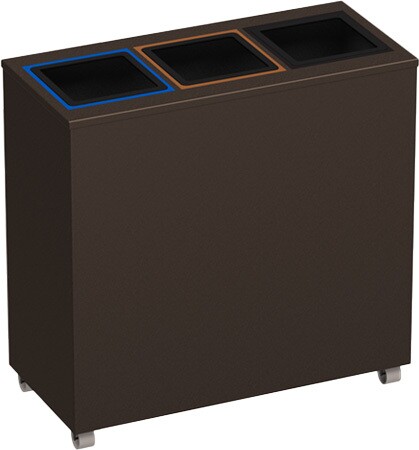 SHACK 3-Stream Customizable Recycling Station 58L #NISH5803BRU SHACK 3-Stream Customizable Recycling Station 58L #NISH5803BRU