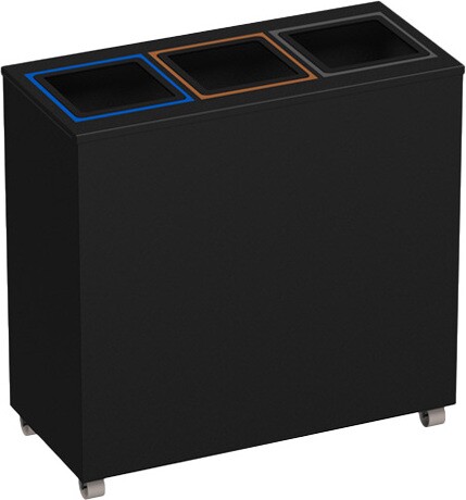 SHACK 3-Stream Customizable Recycling Station 58L #NISH5803NOI SHACK 3-Stream Customizable Recycling Station 58L #NISH5803NOI