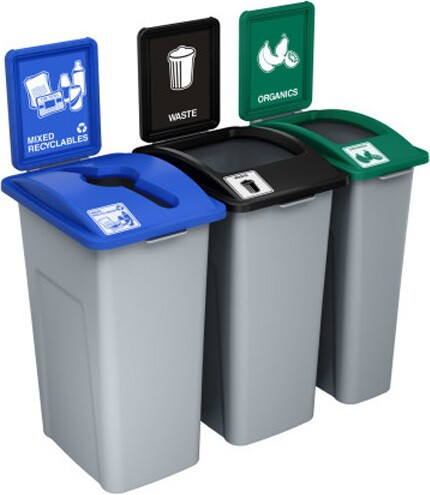 WASTE WATCHER XL Recycling Station with Panel 87 Gal #BU203145000