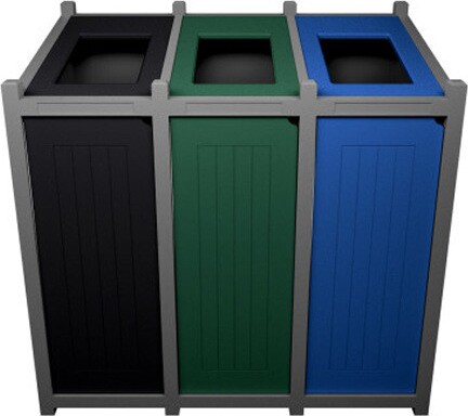 VENTURE Station de recyclage 3 voies personnalisable 69 gal #BU209176000