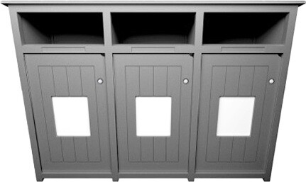AURA Station de recyclage grise avec panneau 96 gal #BU176637000 AURA Station de recyclage grise avec panneau 96 gal #BU176637000