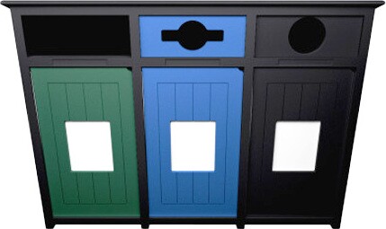 AURA Station de recyclage 3 sections 96 gal #BU196019000 AURA Station de recyclage 3 sections 96 gal #BU196019000