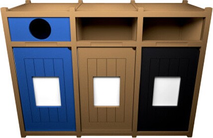 VISION Station de recyclage 3 voies 96 gal #BU158365000