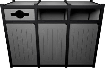 VISION Triple Recycling Containers 96 Gal #BU114701000