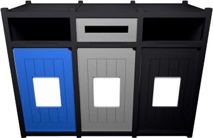 VISION 3-Stream Recycling Sorting Station 96 Gal #BU131779000 VISION 3-Stream Recycling Sorting Station 96 Gal #BU131779000