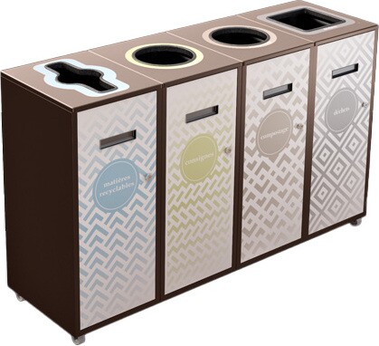 LOUNGE Îlot de récupération 4 voies 120L #NILO12004P7BRU LOUNGE Îlot de récupération 4 voies 120L #NILO12004P7BRU