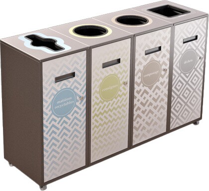 LOUNGE 4-Stream Recycling Station 120L #NILO12004P7GRI LOUNGE 4-Stream Recycling Station 120L #NILO12004P7GRI