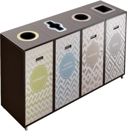 LOUNGE 4-Stream Recycling Station 120L #NILO12004P7NOI LOUNGE 4-Stream Recycling Station 120L #NILO12004P7NOI