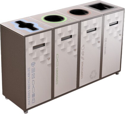 LOUNGE 4-Stream Recycling Station 120L #NILO12004P8GRI LOUNGE 4-Stream Recycling Station 120L #NILO12004P8GRI