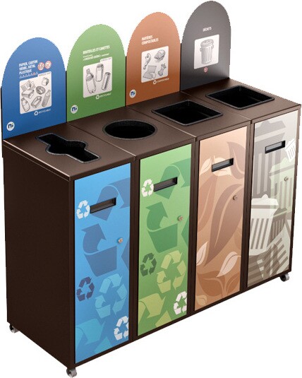 MULTIPLUS 4-Stream Recycling Station 58L #NIMU5804P4BRU MULTIPLUS 4-Stream Recycling Station 58L #NIMU5804P4BRU