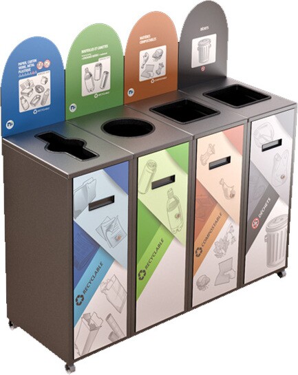 MULTIPLUS 4-Stream Recycling Station 58L #NIMU5804P5GRI MULTIPLUS 4-Stream Recycling Station 58L #NIMU5804P5GRI
