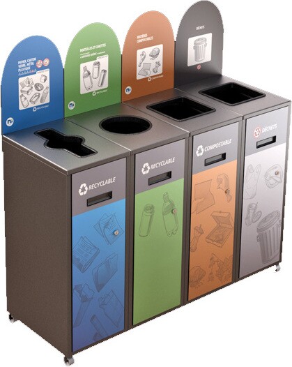 MULTIPLUS 4-Stream Recycling Station 58L #NIMU5804P6GRI MULTIPLUS 4-Stream Recycling Station 58L #NIMU5804P6GRI