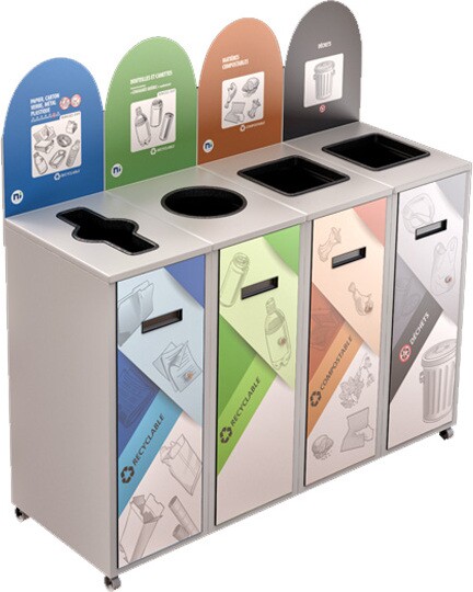 MULTIPLUS 4-Stream Recycling Station 87L #NIMU8704P5BLA MULTIPLUS 4-Stream Recycling Station 87L #NIMU8704P5BLA