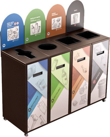 MULTIPLUS 4-Stream Recycling Station 87L #NIMU8704P5BRU MULTIPLUS 4-Stream Recycling Station 87L #NIMU8704P5BRU