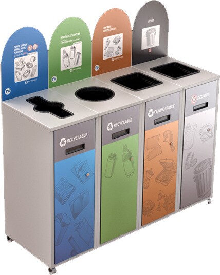 MULTIPLUS 4-Stream Recycling Station 87L #NIMU8704P6BLA MULTIPLUS 4-Stream Recycling Station 87L #NIMU8704P6BLA
