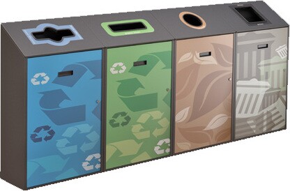 TRANSIT Station de recyclage mural 4 voies 87L #NITR8704CUST