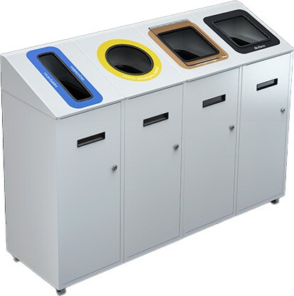TRANSIT 4-Stream Recycling Station 87L #NITR8704BLA TRANSIT 4-Stream Recycling Station 87L #NITR8704BLA