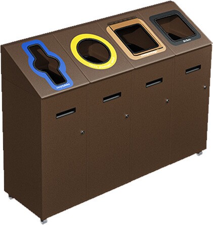 TRANSIT 4-Stream Recycling Station 87L #NITR8704BRU TRANSIT 4-Stream Recycling Station 87L #NITR8704BRU