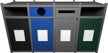 VISION 4-Stream Recycling Station 128 Gal #BU198619000 VISION 4-Stream Recycling Station 128 Gal #BU198619000
